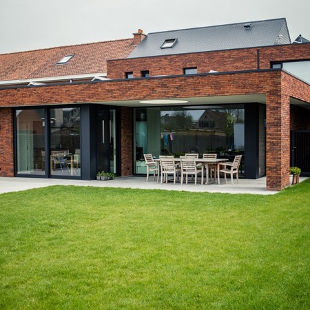 white modern house