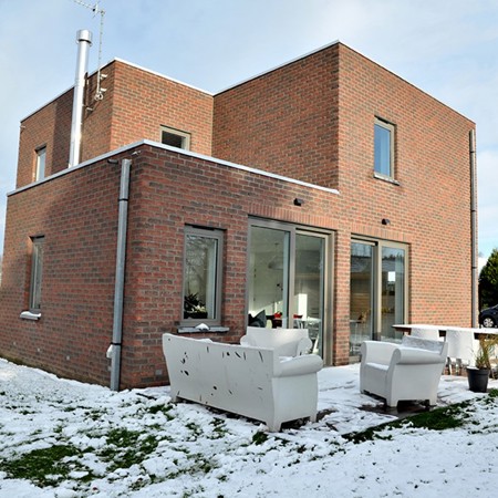 white modern house