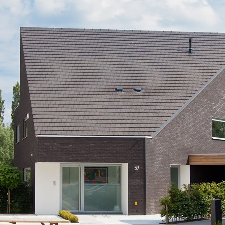 white modern house
