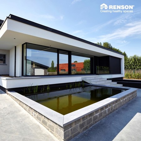 white modern house