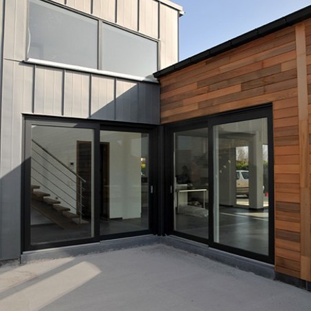white modern house